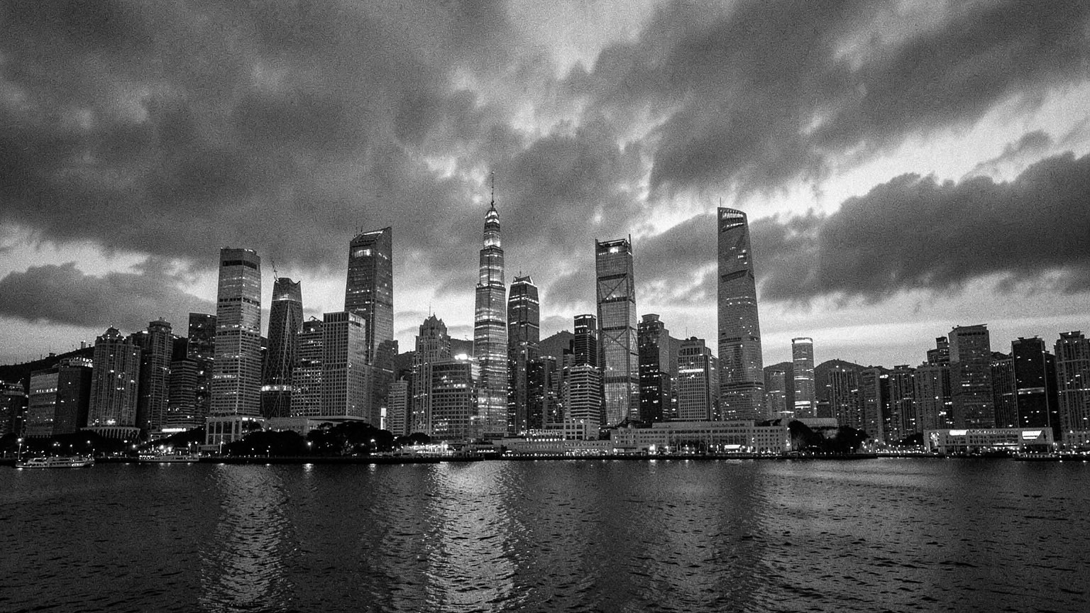 Hong Kong Central skyline over Victoria Harbour